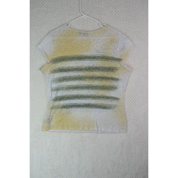 Rock & Republic Women's XL Cream Studded Grunge Top - Picture 10 of 13